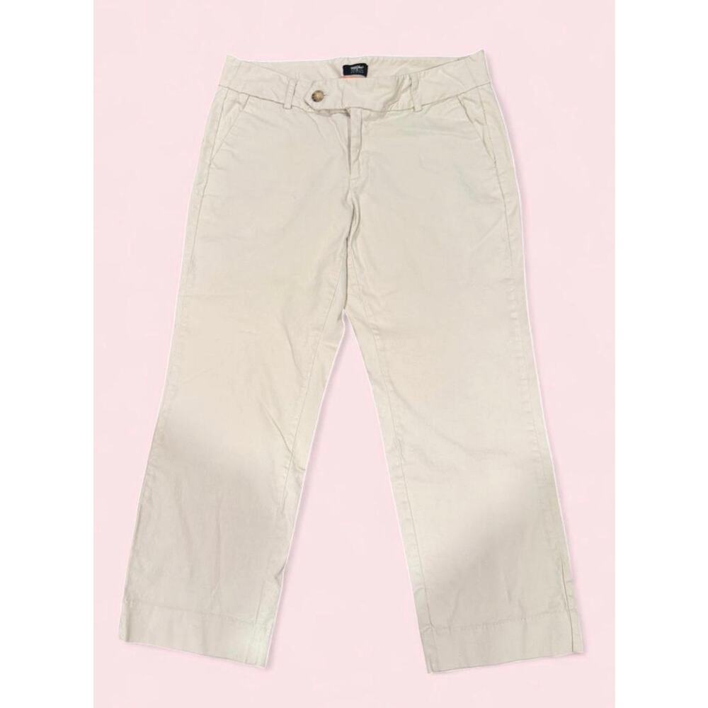Y2K Mossimo Beige Low-Waist Straight Leg Trousers Preppy Nautical Old Money 6